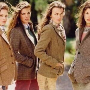 RALPH LAUREN Wool Tweed Horse Equestrian Blazer Petite size 12 VGUC